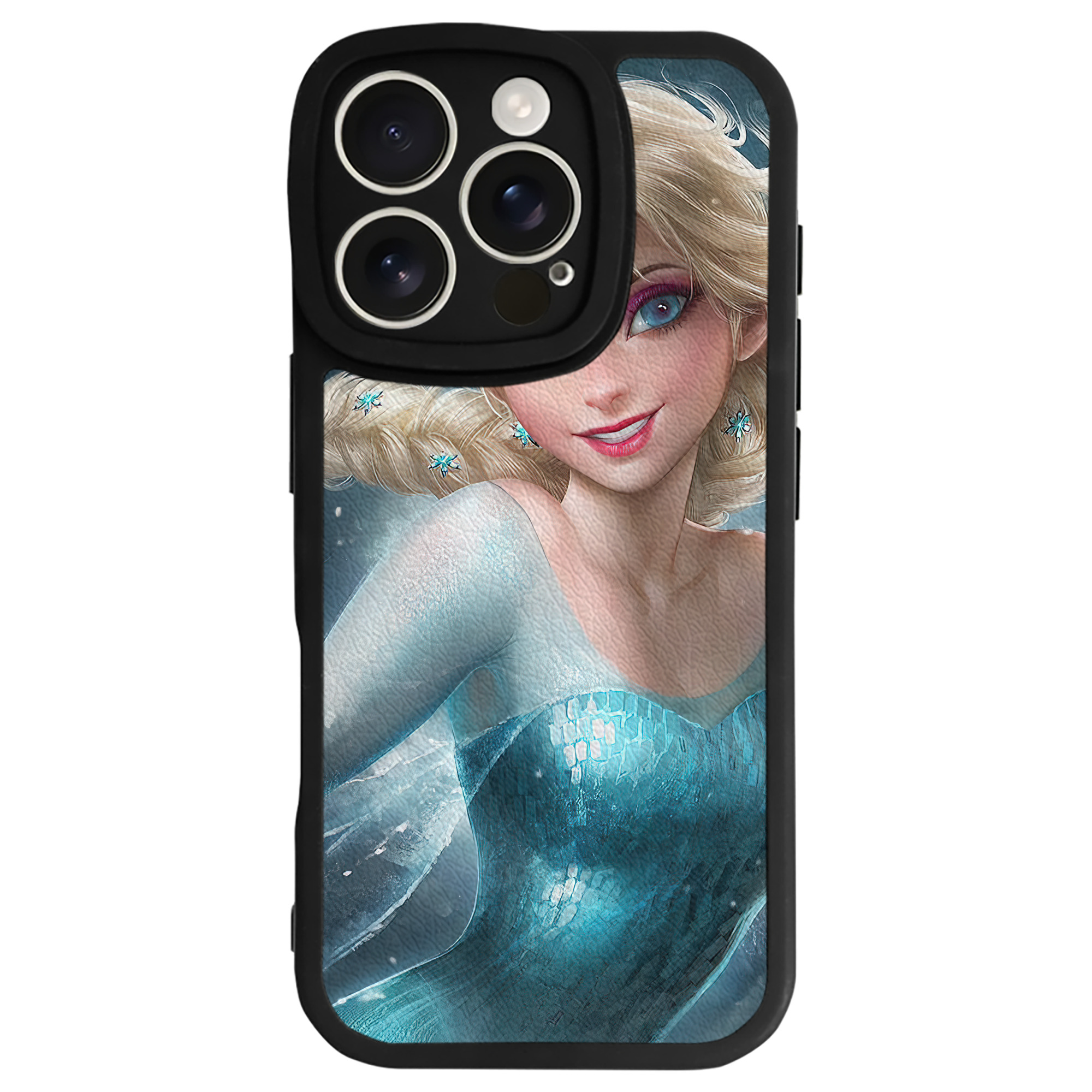 （画像用） アナと雪の女王 アンナ エルサ Frozen Anna Elsa 【iPhone 16シリーズ対応】シリコンスマホケース（レザー調） 材質：シリコン